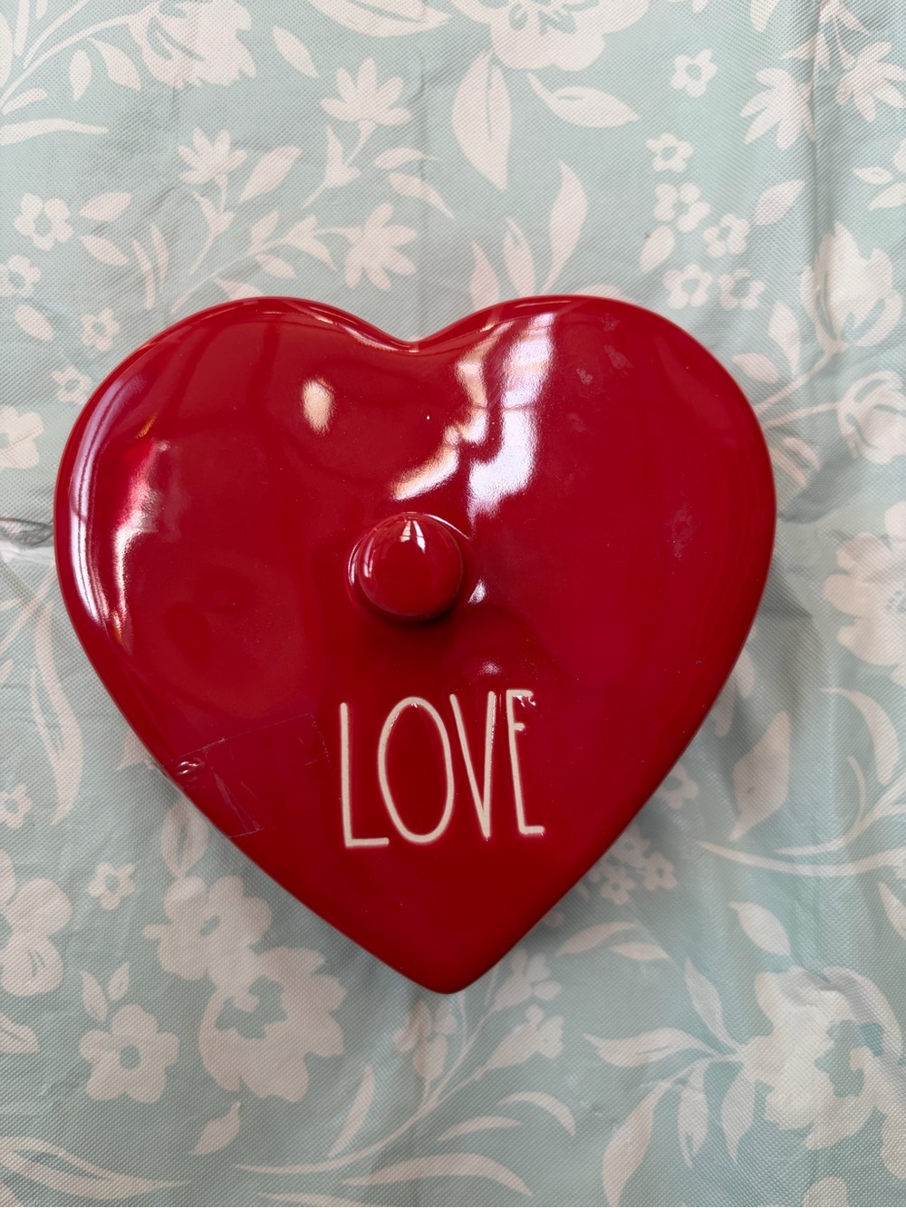 Rae Dunn Red Heart Jewelry Trinket Box